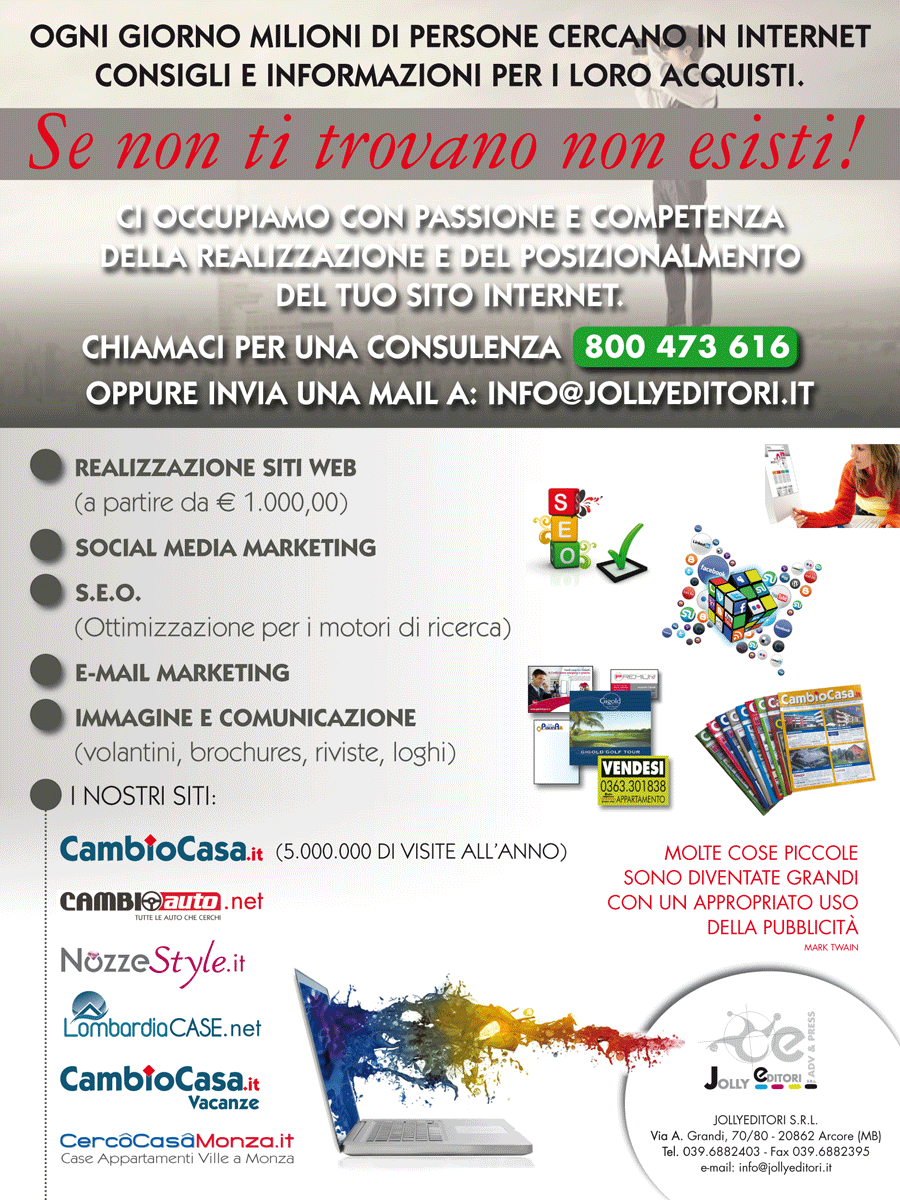 Ci occupiamo con passione e competenza della realizzazione e del posizionamento del tuo sito internet, 
chiamaci al 800 473616